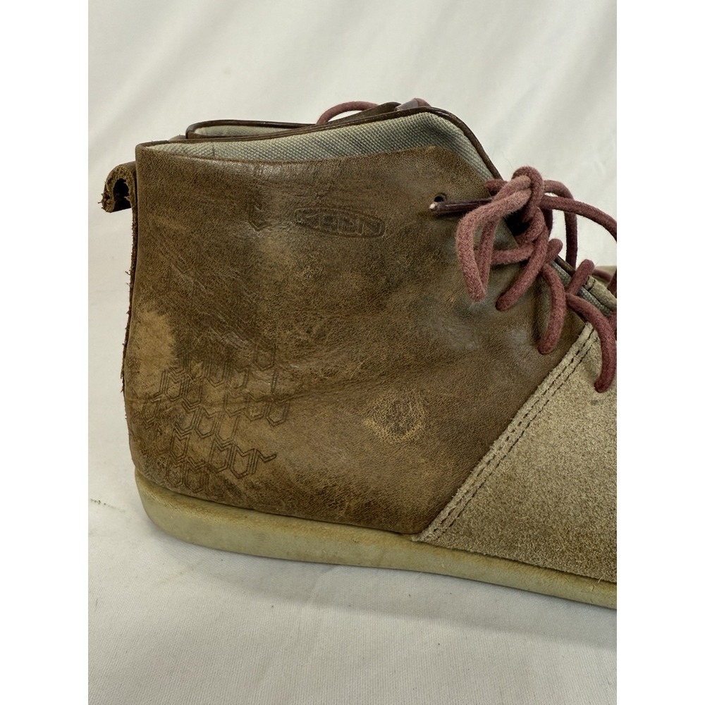 Keen East Side Booties Womens 7.5 Lace-up Leather Boots Brown Gray - Picture 2 of 11